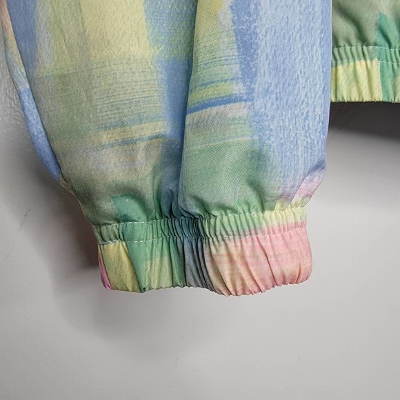 M Chunky watercolor jacket pastel Koret Windbreaker Z - Picture 7 of 10